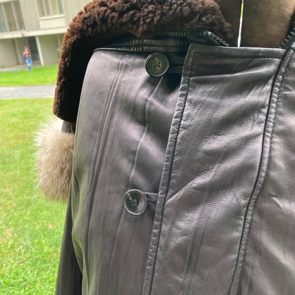 FABULOUS john paul gaultier LEATHER bomber jacket women's  medium - Picture 10 of 16